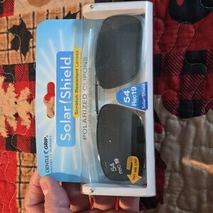 Polarized Clip-On Sunglasses - Lens Solar Shield 54 Rec 19
